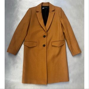 Zara Wool Blend Coat. Measurements are spot on